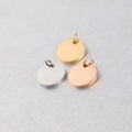 BASQUESUN DIY Small Round Brand Mirror Stainless Steel Customizable Engraving Band 0.8 * 4mm Hanging Ring Necklace Accessories
