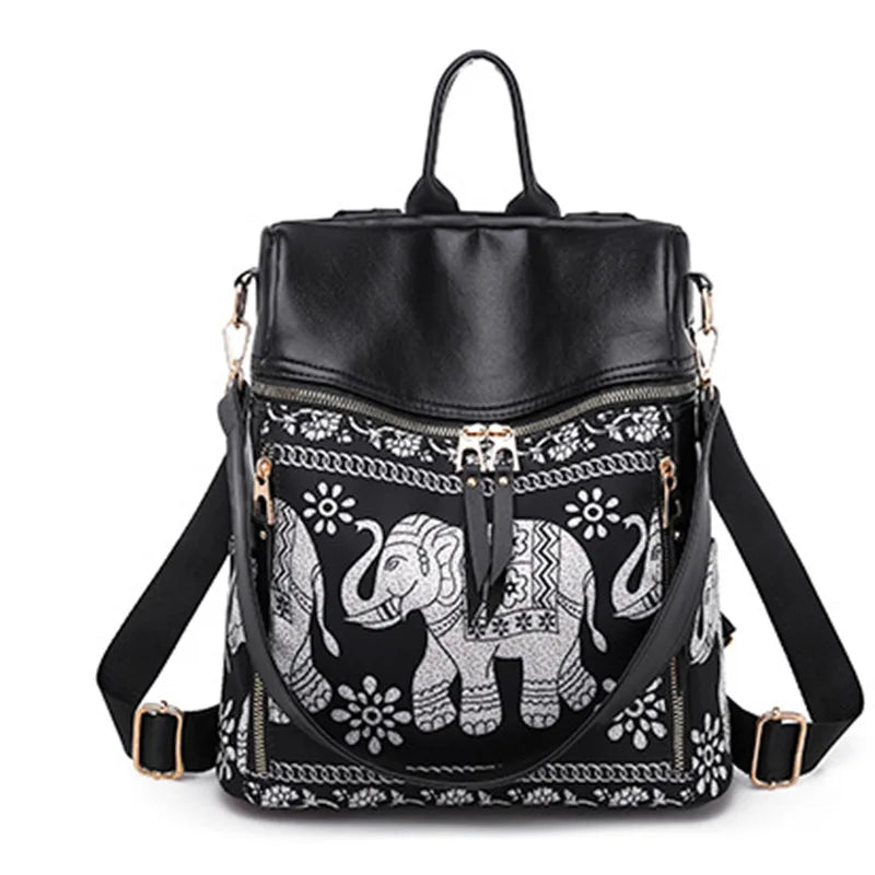 2026 Hot Sale Leather Day Backpack Ethnic Bag New Style Shoulder Backpack