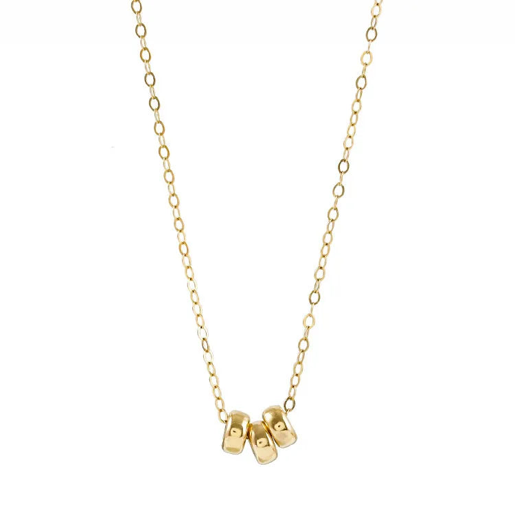 Beautiful 14K Gold Filled Jewelry Gold Choker Necklace Beads Pendants Necklace for Girl