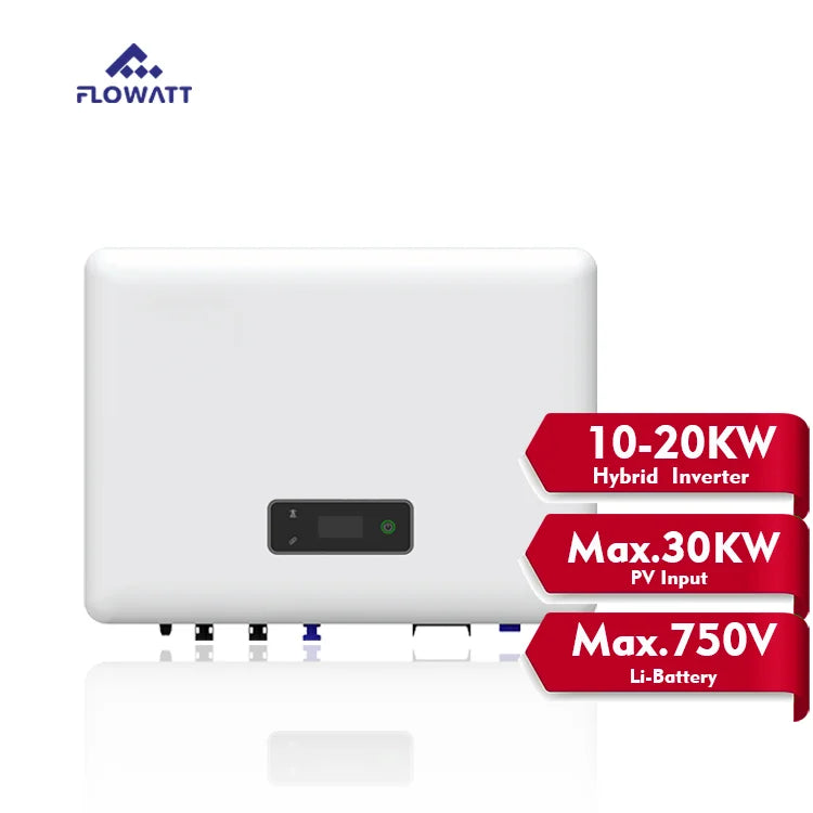 Flowatt10Kw 20Kw Off/On Grid Hybrid Solar Inverter 450V IP65 High Voltage Energy Storage Solar Inverter