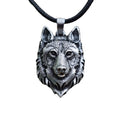 Wolf Head Necklace Pendant Animal Power Norse Viking Amulet Men Women Gift Jewelry