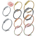 Stainless Steel Bendable Hoop Ring Nose Hoop Lip Ring Earrings Ear Piercing Conch Daith Women Men Body Jewelry