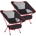 WOQI Aluminium Beach Chair Outdoor Camping Foldable Beach Camping Chair Moon and Carry Bag