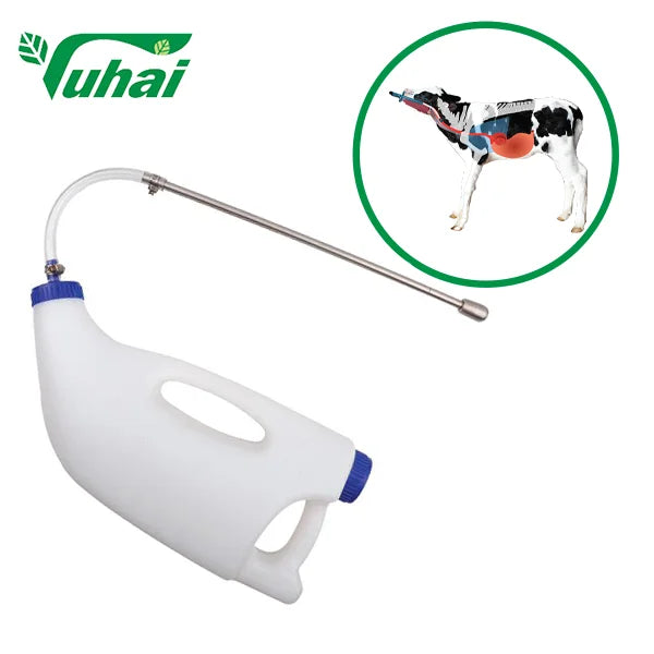 Dairy Farm Equipment Calf Milk Feeding Bottle in Feeding Supplies Stainless Steel Short Tube 0.535kgs 1gallon Easy Cleaning PE