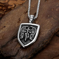 Stainless Steel Saint Michael the Archangel Sword Pendants Necklace for Men Women
