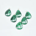 Handmade 925 Silver Natural Crystal Necklace Malachite Waterdrop Pendant Green Gemstone Fashion Jewelry Pendants Charms Men