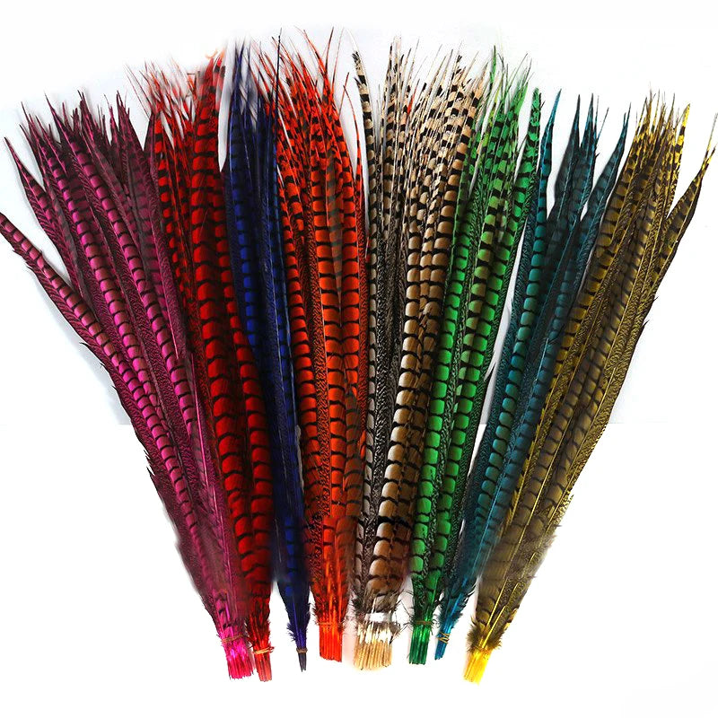 Wholesale Dyed Various Colors Lady Amherst Pheasant Feather Fringe Carnival Feathers