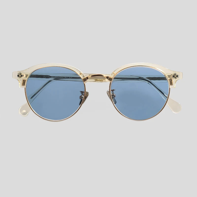 Italian Mazzucchelli Retro Polarized clear Green Acetate Frame Sun Glasses Sunglasses