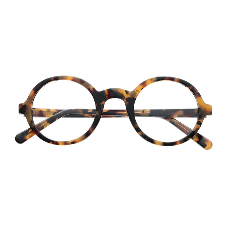 Fashion Unisex Round Retro Diamond Face Shape Reading Acetate Frame Glasses Eyewear OEM Brand Made in China