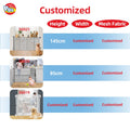 Factory Direct OEM ODM Custom Height Width Mesh Fabric Retractable Baby Gate for Toddlers and Dogs