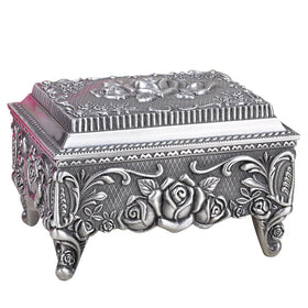 Metal Creative Vintage High-grade Rose Jewelry Box European Desktop Accessories Valentines Day Gift