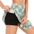 Plaid Pleated Skirt for Outdoor Sports Tennis Golf Badminton Dance Fitness Yoga Skorts Set for Tennis Wear