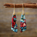 Creative Silver Plated Imperial Jasper Stone Boho Trending Geometric Assort Earrings Designer Jewelry Wholesale Bulk