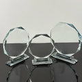 Blank Octgaon Plaque Crystal Trophy Award with Black Base MH-J0938