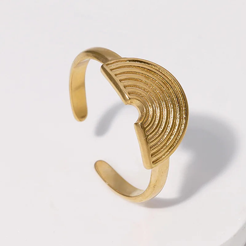 Beimai OEM Ring Stylish Geometric Titanium Steel Women's Ring
