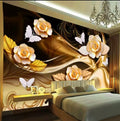 Custom Classical Floral Pattern Wallpaper Soft Package Waterproof TV Living Room Bedroom Background Wall Stickers Mural