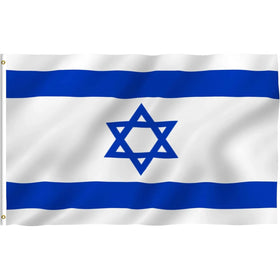Israeli Flag of 3x5ft Double-sided Bright Color Non Fading Double Seam Brass Washer Custom Flag