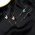 Stud Ear Wrap Hook Earrings Women Ear Bone Clip Jewelry Acrylic Butterfly Piercing Earrings