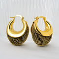 Wholesale High Quality Women Jewelry Copper 18k Gold Plated Hypoallergenic Designer Hoop Drop Earrings