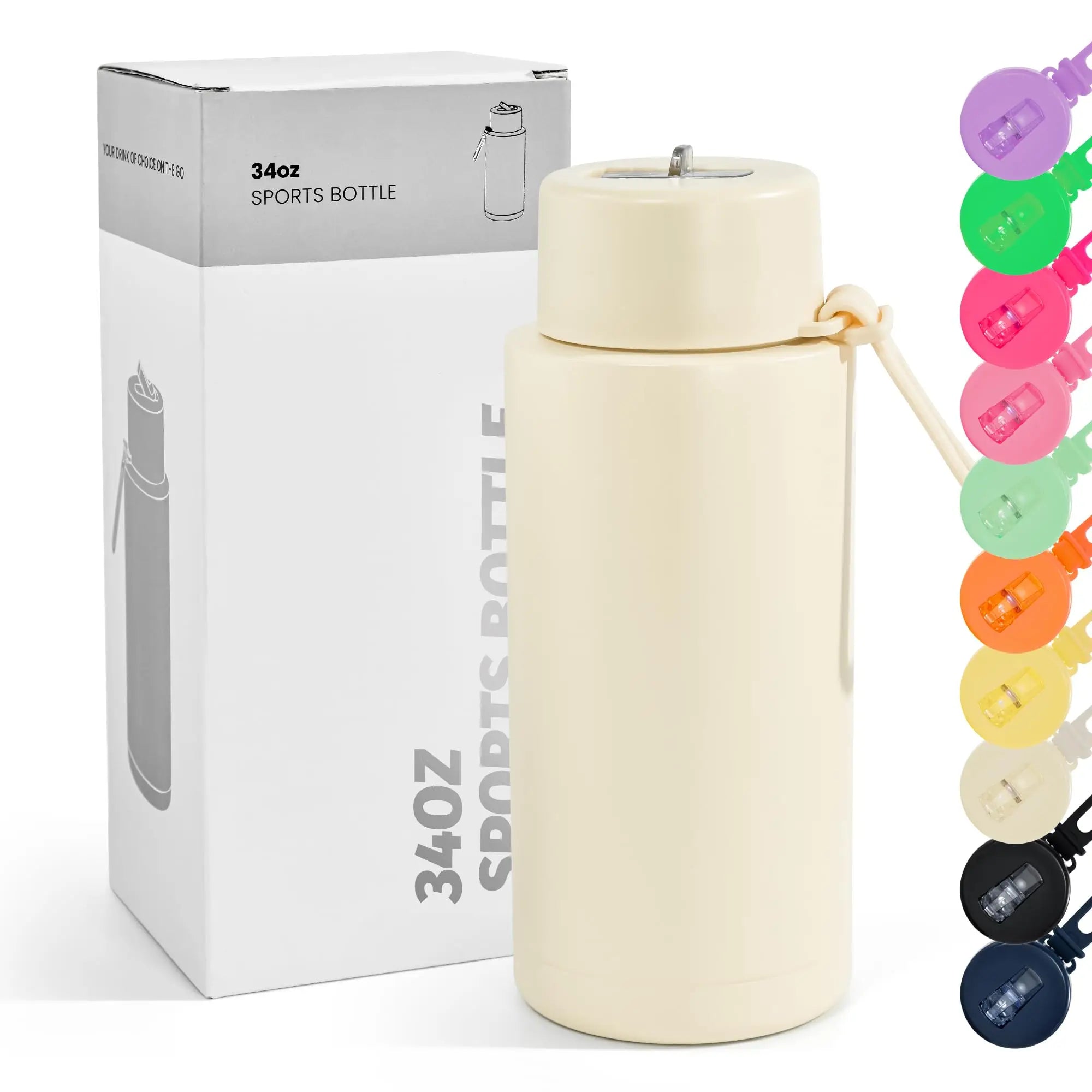 34oz RTS Powder Coated Double Wall Vacuum Insulated Stainless Steel Travel Tumbler for Handle Nozzle Cover Giveaways