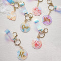 Custom Printed Round Acrylic Keychain Kit Designer Monogram Acrylic Keychain Charms