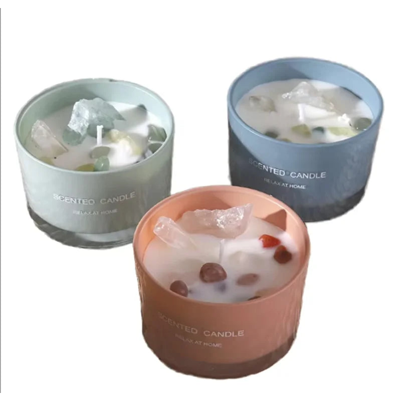 March OEM Luxury Private Label Glass Jar Scented Soy Wax Candles with Lids Black Jars Scent Candle