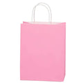 Small Pink Kraft Paper Bags with Handles for Birthday Wedding Party Favors Grocery Retail Shopping Business Goody Craft Gift