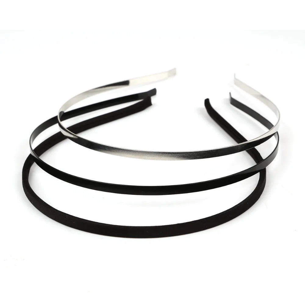 Handmade Hairband Fashion Mens Women Unisex Black Smooth Hair Head Hoop Band Sport Headband Hairband Hair Accessories