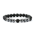 Hot Selling 8mm Natural Lava Stone Bead Classic Jewelry Fashion Men Bracelets for Gift
