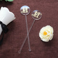 Custom 3mm Clear Acrylic Cocktail Drink Stir Stick  Drink Stirrers with Custom Foil Logo for Wedding Drink Stirrers