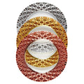 New Design Three-dimensional Effect Electroplating Rose Gold Edge Transparent Clear Glass Plates