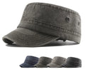 High Quality 100% Cotton Trucker Flat Top Cap Plain Color Washed for Business Cycling Outdoor Travel Image Style