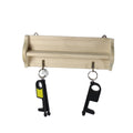 Eco-Friendly Natural Wooden Wall Hook and Shelf Hanging Organizer for Decorative Storage Display of Small Ornaments