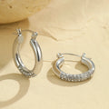 INS Style Personalized Circle Hoop Earrings Fashion Jewelry 2025 Daily Stainless Steel Luxury Zircon Design Earrings