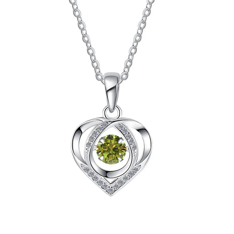 Gra Certificate 1ct Iced Cut Colored Diamond Moissanite Pendant Necklace for Women 925 Sterling Silver Wedding Jewelry