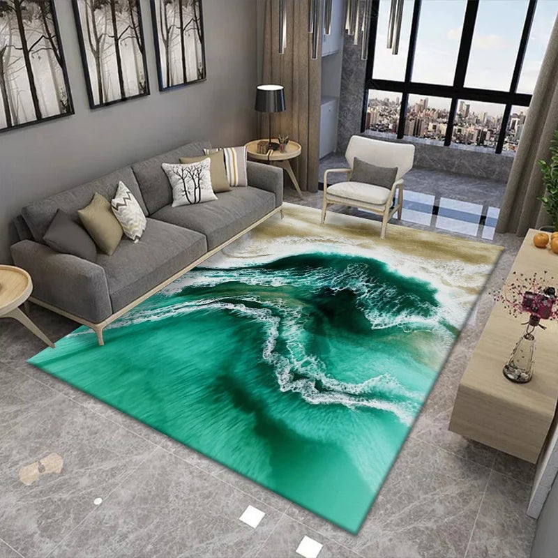 Luxury Design Custom Indoor Living Room Floor Decor Non slip Large Rugs and Carpets