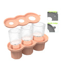 Large Capacity Food Grade Silicone Ice Cube Tray Easy to Demould with Cover Cube Shape Ice Lattice and Film Tool