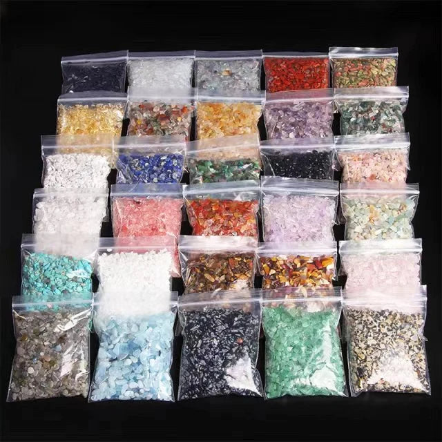 100g / Bag Natural Rose Quartz Amethyst Rock Crystals Healing Stones Gravel Tumbled Stone
