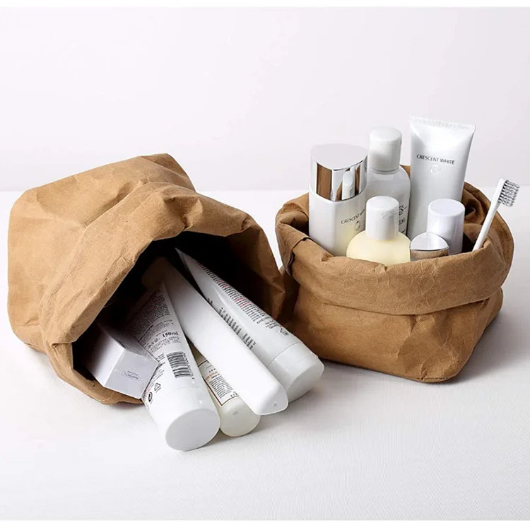 Wholesale Washable Kraft Paper Bag for Fruit Vegetable Food Bread Flower Stationary MegaBDM
