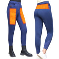 Women's Horseback Ring Warm  Equestrian Sports Heated Breeches Silicone Tight Legging Heated Riding Breeches