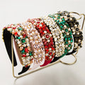 Retro Court Style Baroque Heavy Work Headband Women's Velvet Cloth Wide Edge Diamond Pearl Hair Jewelry Wholesale