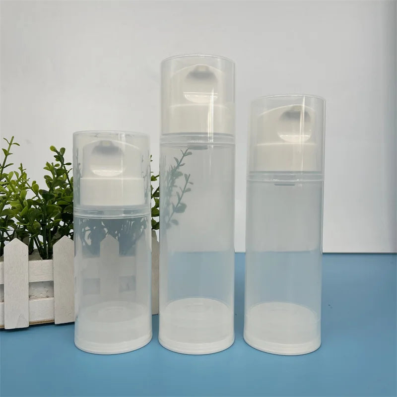 Empty Scrub Large Capacity 150ml 200ml 250ml Vacuum Skin Care Press Pump Bottle for Neck Light Lines Exfoliating Lotion