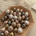Decorative Shiny Shank Buttons  Coat Gold Metal Custom Pearl Button for Clothing up Shirt