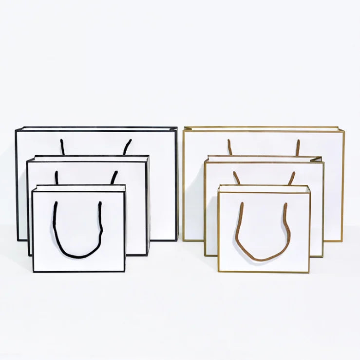 Simple and Fashionable Gift Bag Handbag Can Be Customized logo Clothing Store Paper Bag Beauty Hand Bags