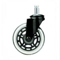 Huarui High Quality 75mm PU Casters Half Transparent PVC Silicone Traditional Design Office Chair Wheels Kitchen Furniture