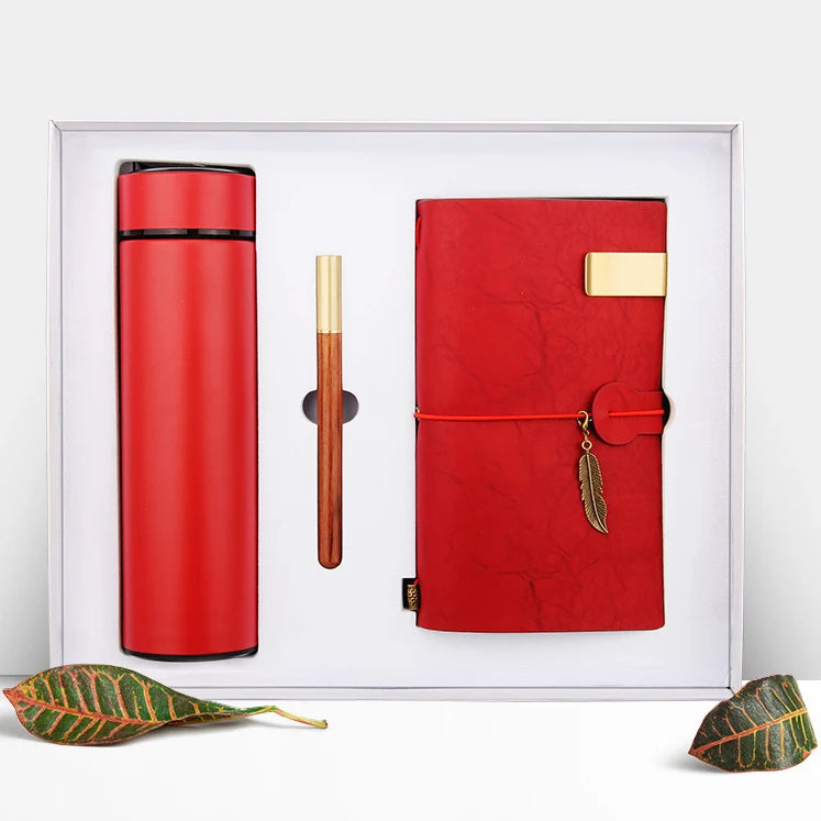 Promotional Pen Notebook Thermos Business Corporate Boxed Gift Set With Custom logo