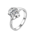 Luxury Fine Jewelry 925 Sterling Silver Bridal Engagement Wedding Womens Diamond Moissanite Ring