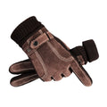 Wholesale Fashion Design  Pig Skin Warm Waterproof Sports Gloves Outdoor Driving Leather Gloves for Men