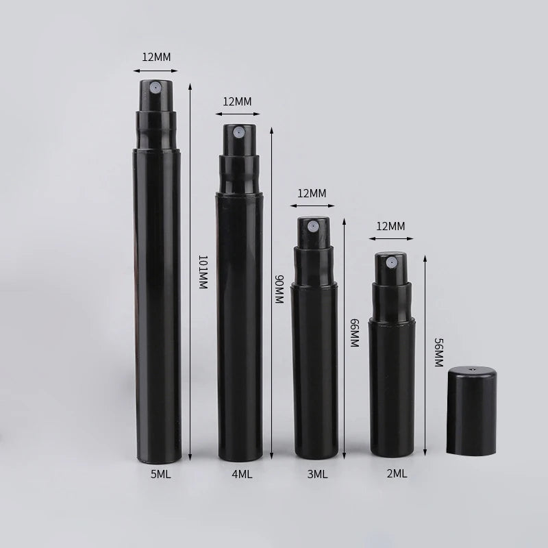 2ml 3ml 4ml 5 ml Pen Perfume Bottle Empty Black PP Plastic Portable Perfume Bottle