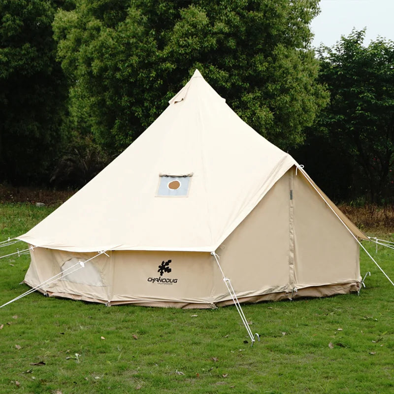 Outdoor Light Luxury Camp Large Indian Tent Oxford Cloth Family Waterproof Thickened Yurt Camping Leisure Pyramid Tent 2025